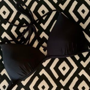 Black Padded String Bikini Top from Op (Juniors, M)